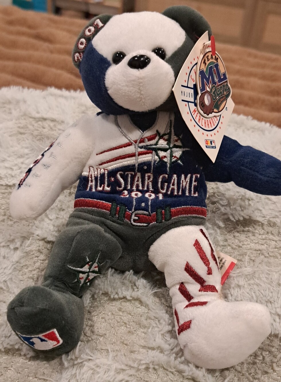 2001 MLB Seattle Mariners All-Star Game Safeco Field Edition Teddy Bear 8" & Tag